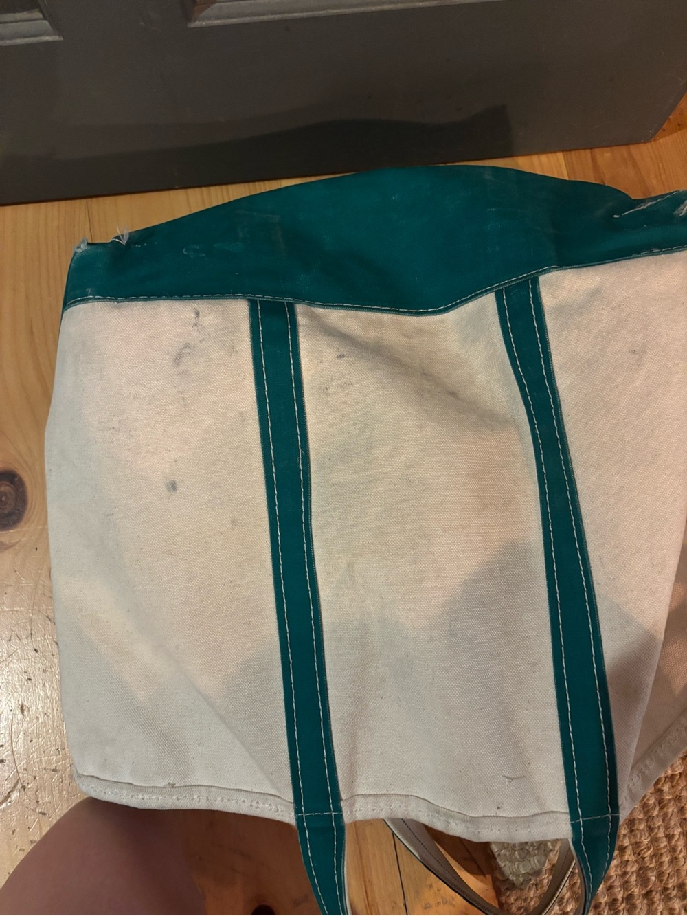 LL Bean HH Large Zipper Boat and Tote - Picture 5 of 5